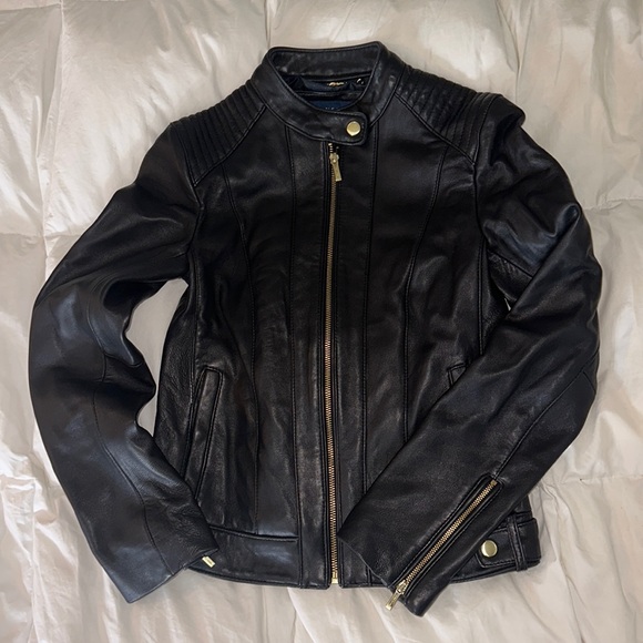 Cole Haan Jackets & Blazers - Cole Haan Leather Racer Moto Jacket